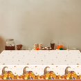 thumbnail image 6 of 3pcs Thanksgiving Party Tablecloths Thanksgiving Party Supplies Fall Pumpkin Harvest Party Table Cover Disposable Plastic Cornucopia Table Cloth Thanksgiving Autumn Party Decorations 54 "x108", 6 of 12