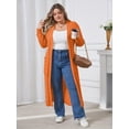 thumbnail image 2 of Cardigan Décontracté Grande Taille pour Femmes Tricot à Manches Longues Ouvert, 2 of 14