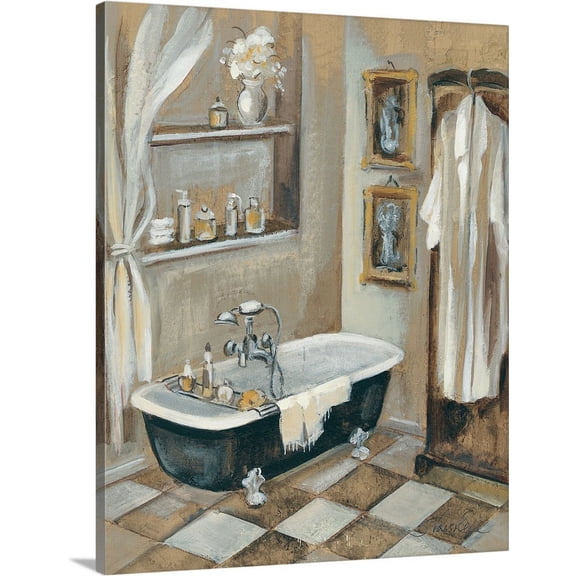 Great BIG Canvas | "French Bath III" Canvas Wall Art - 24x30
