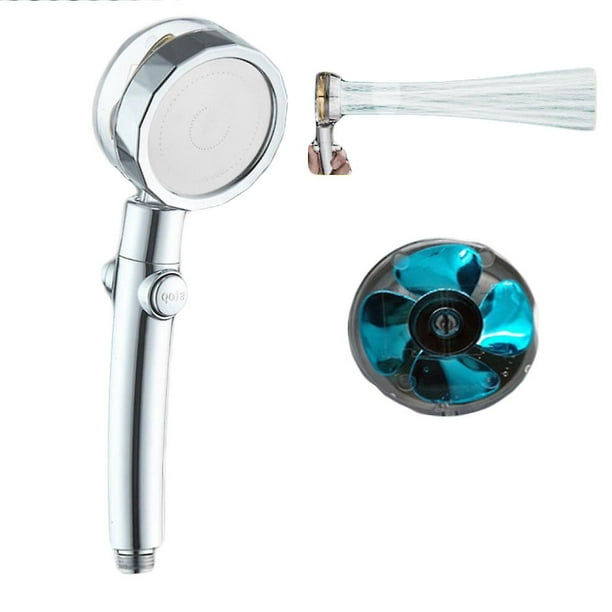 Rainfall Turbo Fan Shower Head 360 Rotating High Pressure Water Saving