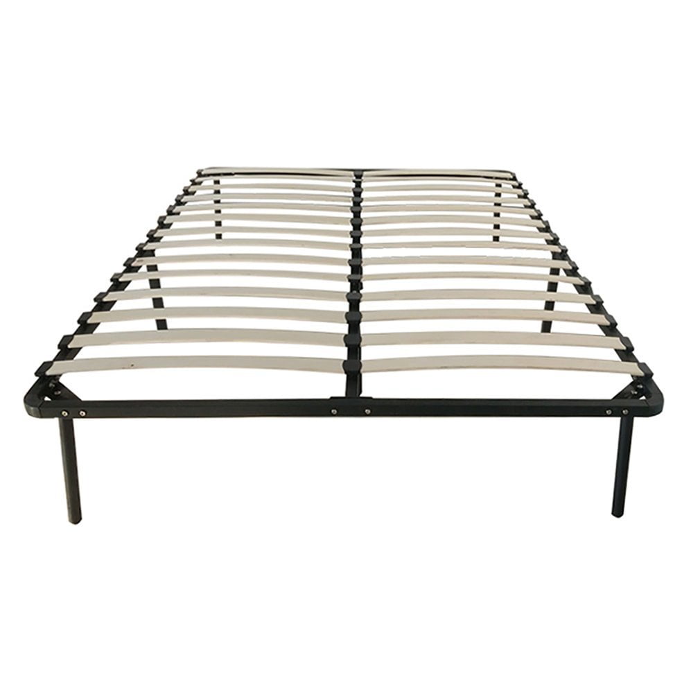 BestMassage Wooden Slat Metal Bed Frame Wood Platform Bedroom Mattress