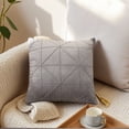 thumbnail image 2 of REGALWOVEN Luxury 3D Diamond Velvet Throw Pillow Covers Pack of 2 Geometric Soft Decorative Cushion Case for Sofa Bed Living Room Grey 18" x 18", 2 of 6