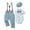 Blue, variant on CARETOO Baby Boy Clothes Suit 0-24M Infant Newborn Gentleman Outfit Dress Shirt Bowtie Pants Hat Set