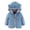 Blue, variant on Girls Boys Toddler Fleece Hooded Jacket Coat Winter Warm Coat Jackets For Baby Girls Boys Sweatshirt Outwear Clothes Zipper Up