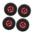 thumbnail image 4 of Juego de 4 neumáticos y ruedas RC, llantas de aleación de aluminio, neumáticos de goma para TRAXXAS 1/18 para Axial SCX24 1/24 RC Car rojo YUNYI BRAND  Deportes, 4 of 8