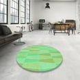 thumbnail image 4 of Ahgly Company Machine Washable Indoor Rectangle Transitional Green Area Rugs, 2' x 4', 4 of 7