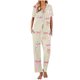 thumbnail image 1 of Sexy Pijama Conjunto para las Mujeres Impreso Bolsillo Pantalones de Manga Corta, Traje Suelto Casual para el Hogar Y el Salón, 1 of 1