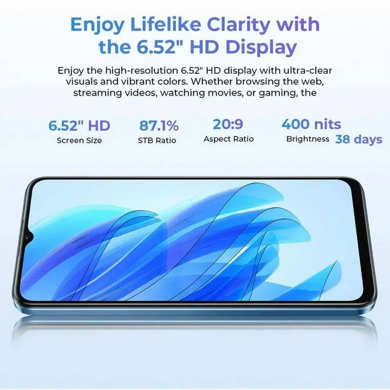 OUKITEL C57 S 8GB + 64GBブラックsimフリー OUKITEL C57 S Smartphone 4G, 64GB + 8GB, 6.52
