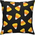 thumbnail image 5 of Cartoon Candy Corn Throw Pillow Covers Seamless Pattern Art Design Square Pillowcases for Home Decor Sofa Car Bedroom Pillow case 18x18inch, 5 of 6