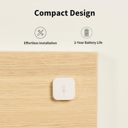 T1 Temperature and Humidity Sensor- Requires Aqara Hub, Supports Apple HomeKit, Alexa, Google, SmartThings - White