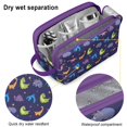 thumbnail image 4 of Toiletries Bag,DarkBlue Dinosaurs with Shapes Pattern Mens Womens Toiletry Bag Bathroom Bag,Waterproof Toiletry Travel Bag Dopp Kit Shaving Bag 11x6.3x5.1 Inch, 4 of 5