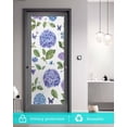 thumbnail image 5 of Window Privacy Film Purple Hydrangeas Stained Glass Window Film Decorative Sun Block Window Cover Spring Botanical Garden Florals Window Clings Static Adhesive Sticker for Bathroom 23.6"x59", 5 of 7