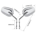thumbnail image 3 of Pair Chrome Rear View Mirrors For 1955-2019 Harley-Davidson XL1200L XL883 XL883L, 3 of 8