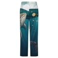 thumbnail image 6 of Whale Shark Ocean Depths Winter Female Pants Flannel High Waist Women Pants Lady Warm Straight Leg Plush Trousers, 6 of 7
