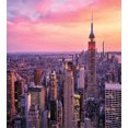thumbnail image 3 of Cityscape Duvet Cover Set, New York City Midtown with Empire State Building Sunset Business Center Rooftop Photo, Decorative 2 Piece Bedding Set with 1 Pillow Shams, Twin Size, Peach, by Ambesonne, 3 of 3