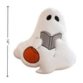 thumbnail image 3 of Halloween Reading Ghost Throw Pillow, 14" Cute Spooky 3D Shaped Reading Book Decorative Cushion, Soft Fluffy Fall Decor Plush Pillow for Sofa Couch Bedroom Holiday Party, 3 of 7