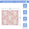 thumbnail image 4 of Coolnut Cute Rabbits Washcloths Towels, Highly Absorbent and Soft Cotton Face Cloths, 6 Pack Quick Dry Wash Cloths - 12 X 12 Inches Washcloth Gift, 4 of 7