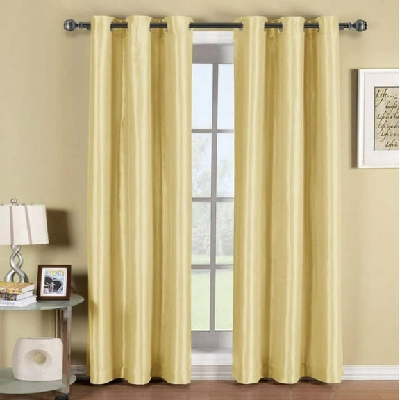 Sheetsnthings Blackout Curtain 42 x 96 Inch, Ivory Single Panel/Thermal Insulated Room Darkening Bedroom Curtain