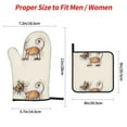 thumbnail image 2 of Cauagu Brown Cat Cartoon Print Oven Mitts and Pot Holders 4 pcs Set,Extra Thicken Long Kitchen Oven Glove Potholders BBQ Gloves-Oven Mitts and Pot Holders(11 Inch), 2 of 6