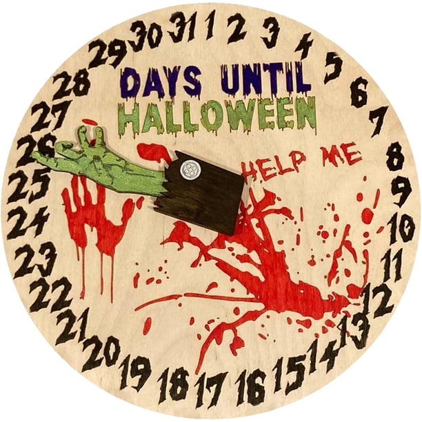 Calendario de cuenta regresiva de 31 días para Halloween, decoración creativa del hogar para festivales festivos de terror