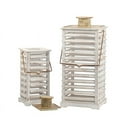 thumbnail image 3 of A and B Home A&B Home Hesper White Hanging Garden Lanterns (Set of 2), 3 of 6