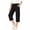 Black, variant on New Summer Petite Fit 7/8 Length Pants Casual Comfortable Solid Color Cargo Pants Green 170