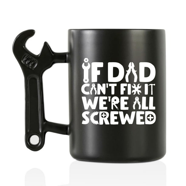 Taza de café Onebttl de cerámica de 400 ml con mango de llave de regalo