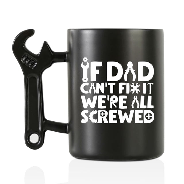 Taza de café Onebttl de cerámica de 400 ml con mango de llave de regalo