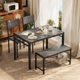 thumbnail image 2 of Shahoo Kitchen Table and 2 Chairs for 4 with Bench, 4 Piece Dining Sets for Small Space, Dark Grey, 2 of 14
