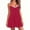 Red, variant on Women’s Casual V-Neck Sleeveless Lace Dress, Solid Homewear