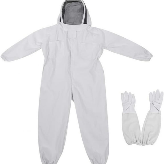 Bee Suit for Men Women Sting Proof, Beekeeping Suit Beekeeper Costume&with Glove &Ventilated Hood, Bee Outfit for Backyard and beekeeping supplies (L）