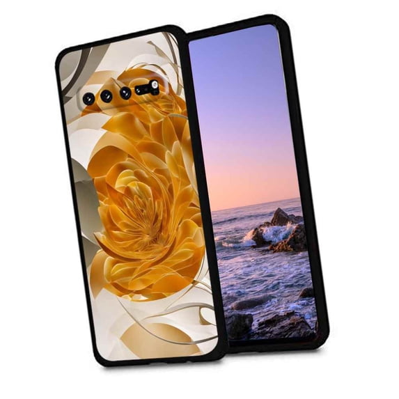 Abstract-floral-art-1 Phone Case, Degined for Samsung Galaxy S10 Case Men Women, Flexible Silicone Shockproof Case for Samsung Galaxy S10