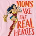 thumbnail image 2 of Wonder Woman Wonder Woman Mother's Day Moms are The Real Superheroes Women's T Shirt, Pink, Large, 2 of 5