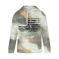 thumbnail image 3 of POROPL Mens Big And Tall Hoodies Sports Retro Print Sweatshirt with Pockets, 3 of 4