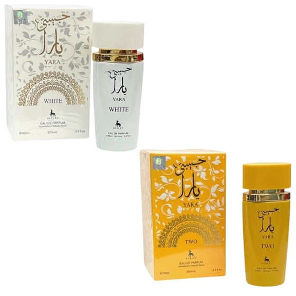 Yara Perfume Set 2pcs yara White , Two 3.4oz EDP Ayelet Women Gift