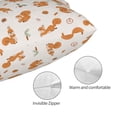 thumbnail image 3 of KLL Cute Squirrel Fall Pillow Covers Envelope Closure,Super Soft and Cozy Fuzzy Fleece Pillow Case Cover-14"x20", 3 of 6