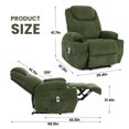 thumbnail image 3 of Juiluna Ultra-Comfortable Recliner (135° Forward & Backward Adjustment) – Adult Adjustable Electric Massage Heated Chair with Dual Cup Holders, Double-Side Storage Pockets & Tool Assembly, 3 of 8