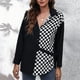 thumbnail image 1 of Top con cuello en V NikouMX Blusa de mujer Blusa de Manga larga Oficina S M L XL, 1 of 7
