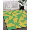 thumbnail image 2 of Ahgly Company Indoor Rectangle Patterned Green Novelty Area Rugs, 7' x 10', 2 of 6