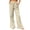 Beige-1, variant on Womens Palazzo Cotton Pants High Waist Wide Leg Pants Lightweight Flowy Casual Summer Beach Vacation Trousers