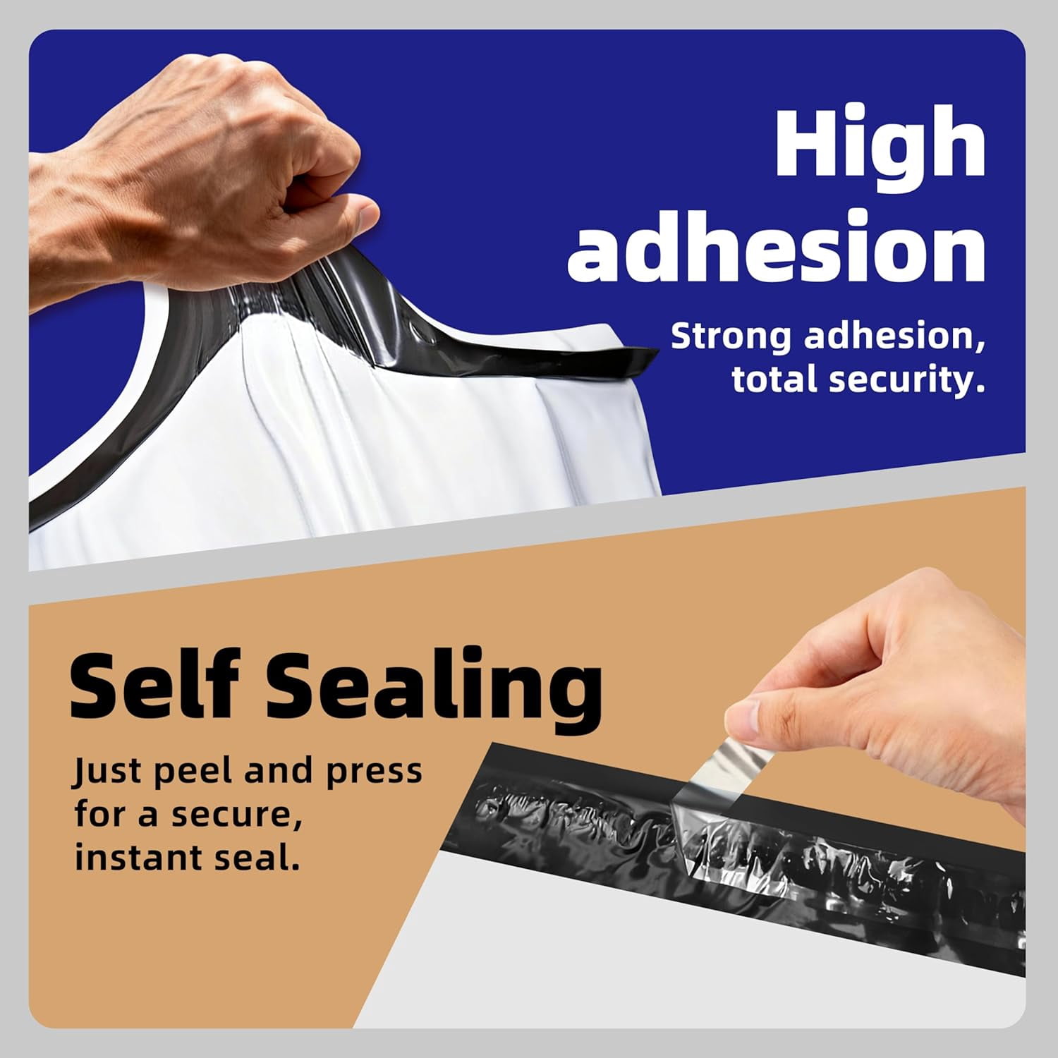 100pcs Poly Mailers 10x13 For Ecommerce Shipping,Online Retail Packaging,Business Mailing,PE Tear Resistant Waterproof Adhesive Self Seal Bag,Bags Envelopes Clothing Package,Large,White