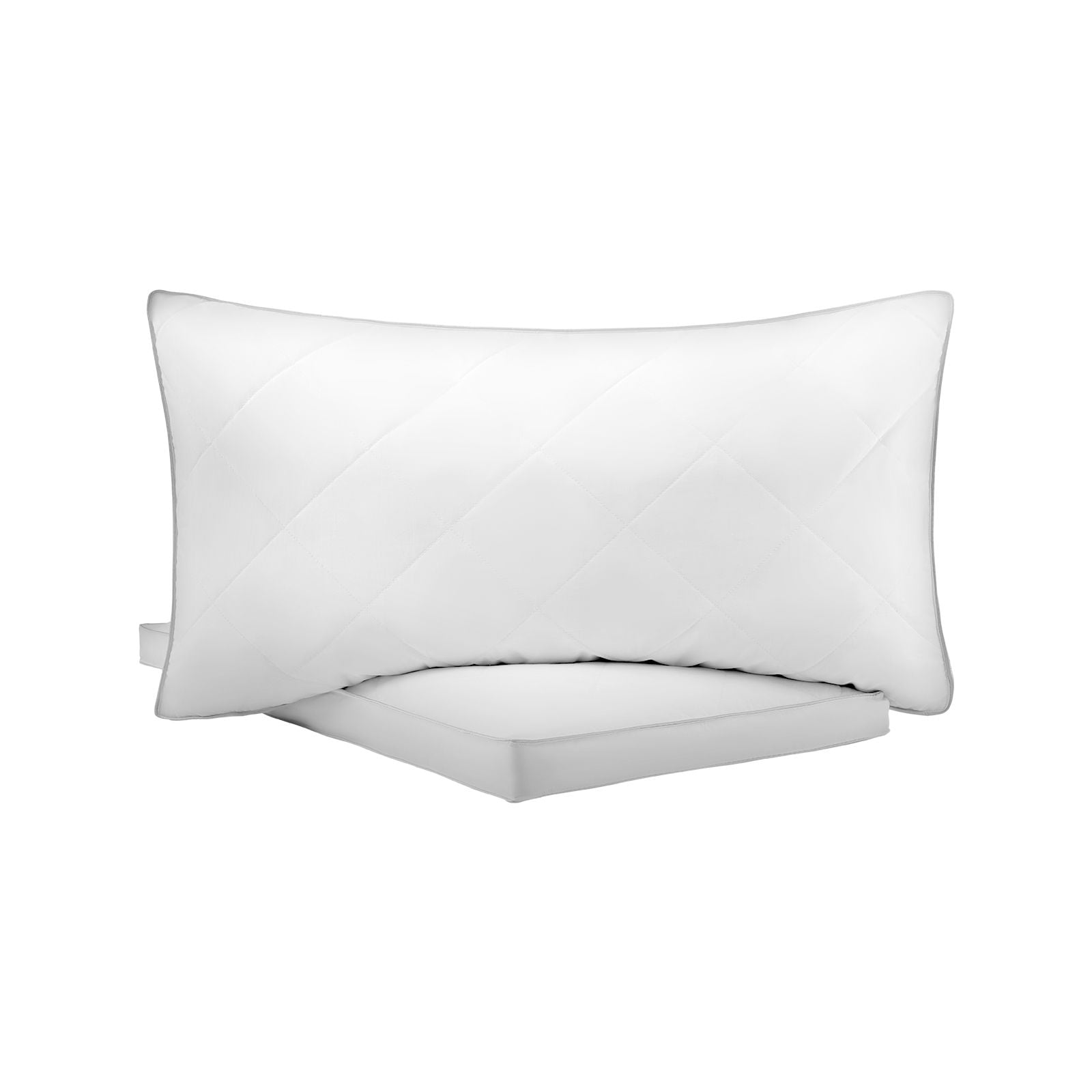 King Size Goose Down Pillow with 90% Goose Down, Breathable Cotton Cover, Machine Washable, for Side Back Stomach Sleepers