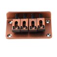 thumbnail image 2 of Puente fijo para guitarra, bajo eléctrico, silla de montar rígida, herramienta de puente de Metal para ukelele de 4 cuerdas GA909, bronce, 2 of 12
