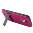 thumbnail image 4 of GSA TPU Kickstand Case For LG Aristo 2, 3, 3 Plus, Egypt Black Hot Pink, 4 of 4