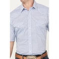 thumbnail image 3 of Panhandle Men's Rough Stock By Medallion Print Short Sleeve Stretch Pearl Snap Blue X-Large, 3 of 4