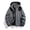 Dark Gray, variant on Women Color Block Hooded Windbreaker Full Zip Cropped Outdoor Jacket Elastic Cuff Pocketed Lightweight Fall Windproof Coat