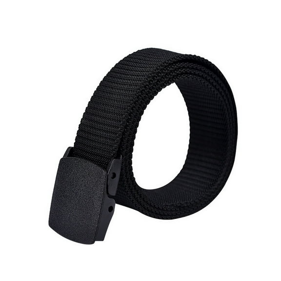 HUANLEDASH Men Nylon Belt Solid Color Holeless Design Waistband Adjustable Length None Metal Buckle Jeans Belt Costume Accessories