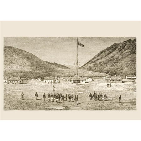Butt Pictures Fort Douglas Camp & Red Buttes Ravine Near Salt Lake City, Utah In 1870S From American Pictures Drawn with Pen & Pencil by Rev Samuel Manning Circa 1880 Poster Print, 17 x 12 ()
