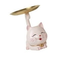 thumbnail image 3 of Bandeja organizadora de estatuas de gatos de dibujos animados, figura de gatito de resina, obra de arte de fina mano de obra gatito rosa, 3 of 9