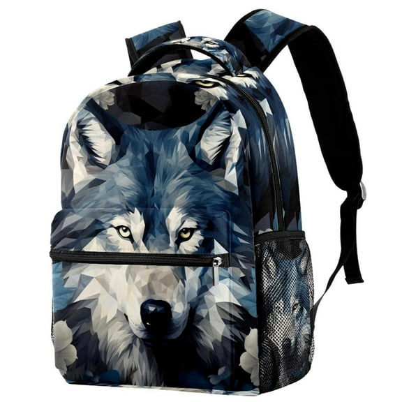 Lightweight Backpack Wolf School Bag Travel Laptop Daypack for Men Women Casual Rucksack